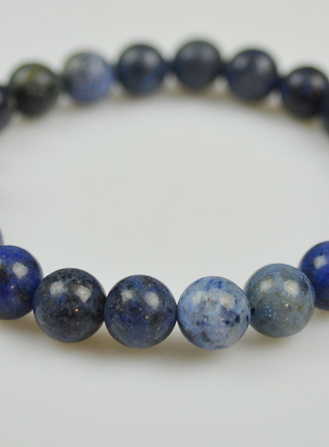 Bracelet en Pierre Naturelle de Dumortiérite (pic 4)