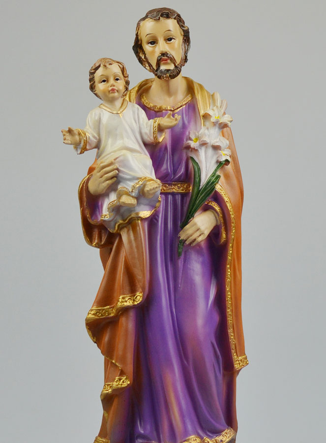 Statue de Saint Joseph à l'Enfant Jésus - 30cm (pic 3)