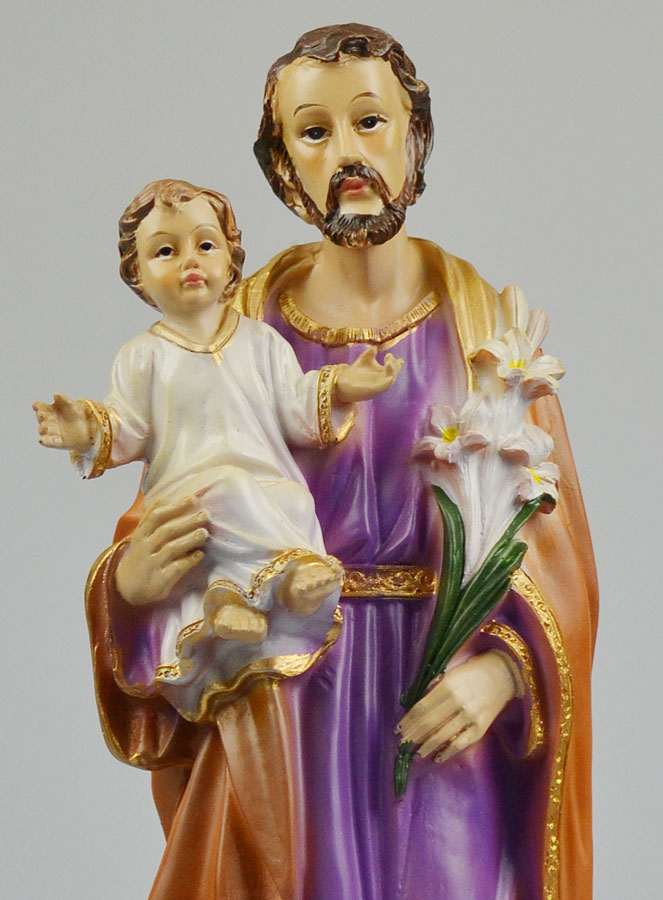 Statue de Saint Joseph à l'Enfant Jésus - 30cm (pic 4)