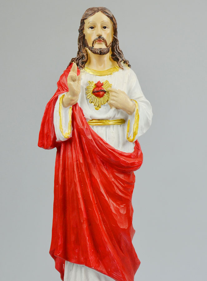 Statue du Sacré Coeur Jésus en Résine - 30cm (pic 3)