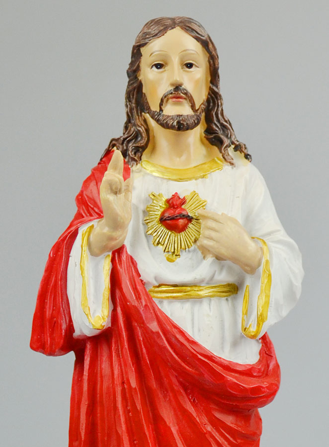 Statue du Sacré Coeur Jésus en Résine - 30cm (pic 4)
