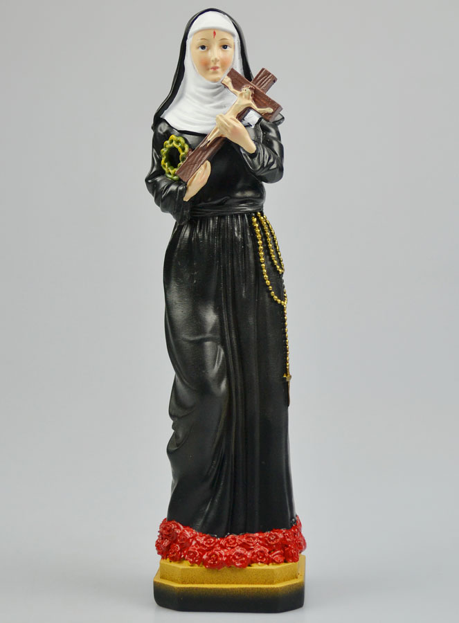 Statue de Sainte Rita Peinte Main - 20cm (pic 2)