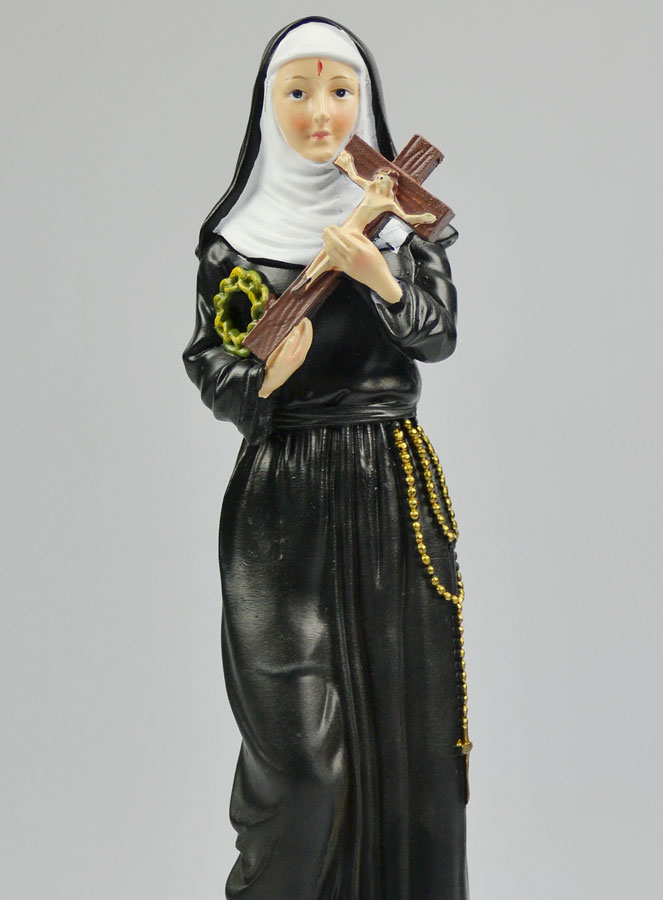 Statue de Sainte Rita Peinte Main - 20cm (pic 3)