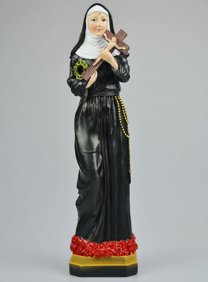 Statue de Sainte Rita Peinte Main - 30cm (pic 2)