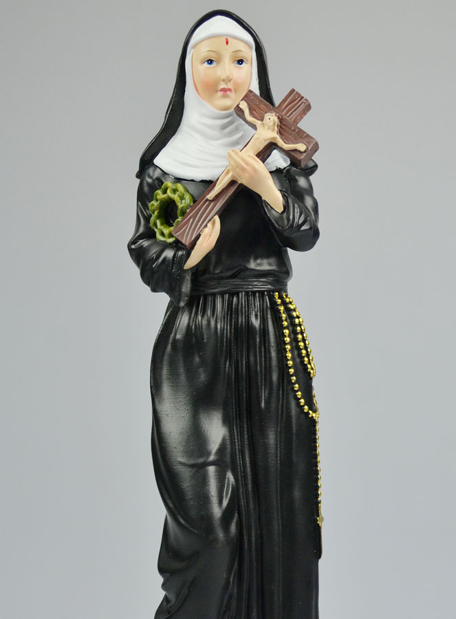 Statue de Sainte Rita Peinte Main - 30cm (pic 3)