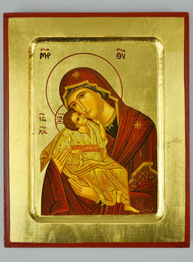 Icône Religieuse Vierge Marie de Tendresse - 18cm (pic 1)