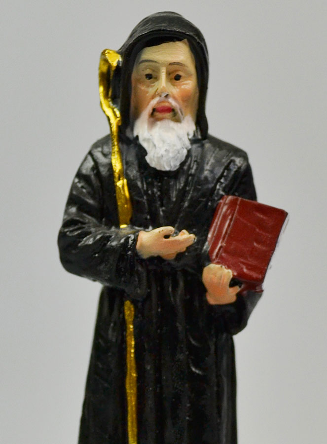 Statue Saint Benoit - 12cm (pic 4)