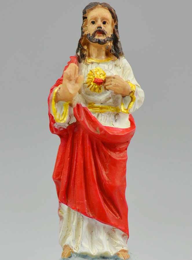Statue du Sacré Coeur Jésus  - 5cm (pic 3)