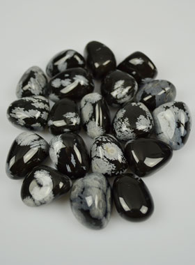 Pierre Roulée Obsidienne Flocon de Neige (pic 1)