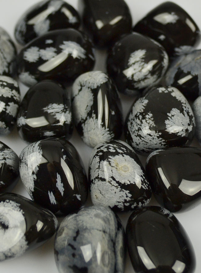Pierre Roulée Obsidienne Flocon de Neige (pic 2)
