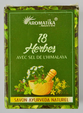 Savon Ayurvédique 18 Herbes - Sel de l'Himalaya (pic 1)