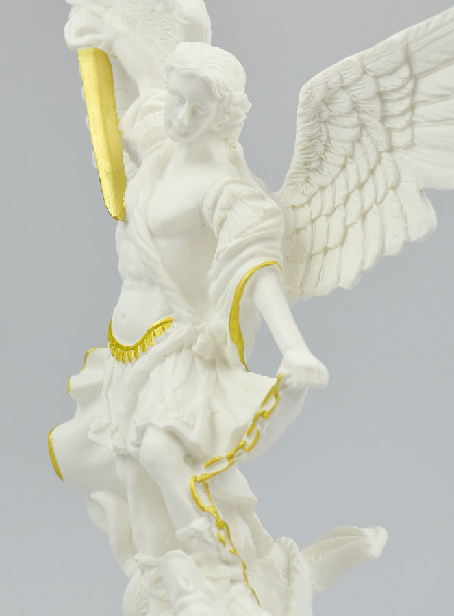 Statuette de l'archange saint Michel – packaging – Histoire à la carte