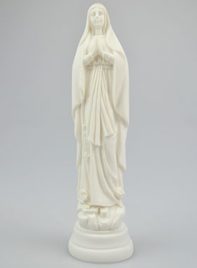 Statue Notre Dame de Lourdes en Albâtre - 19cm (pic 1)