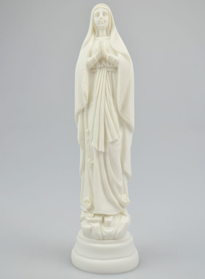 Statue Notre Dame de Lourdes en Albâtre - 19cm (pic 2)