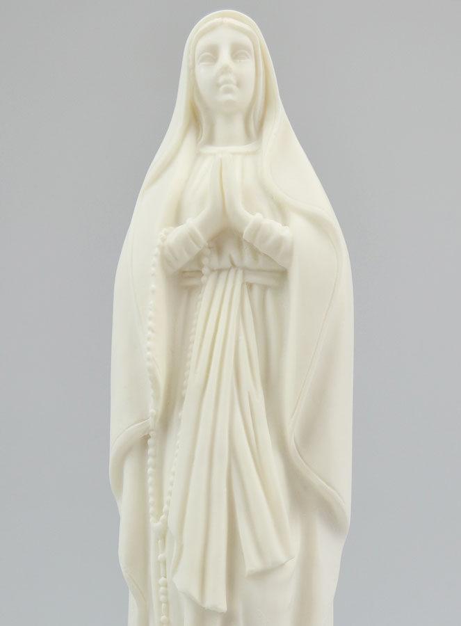 Statue Notre Dame de Lourdes en Albâtre - 19cm (pic 3)
