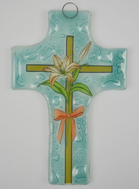 Croix en Verre - Croix et Fleur de Lys (pic 1)