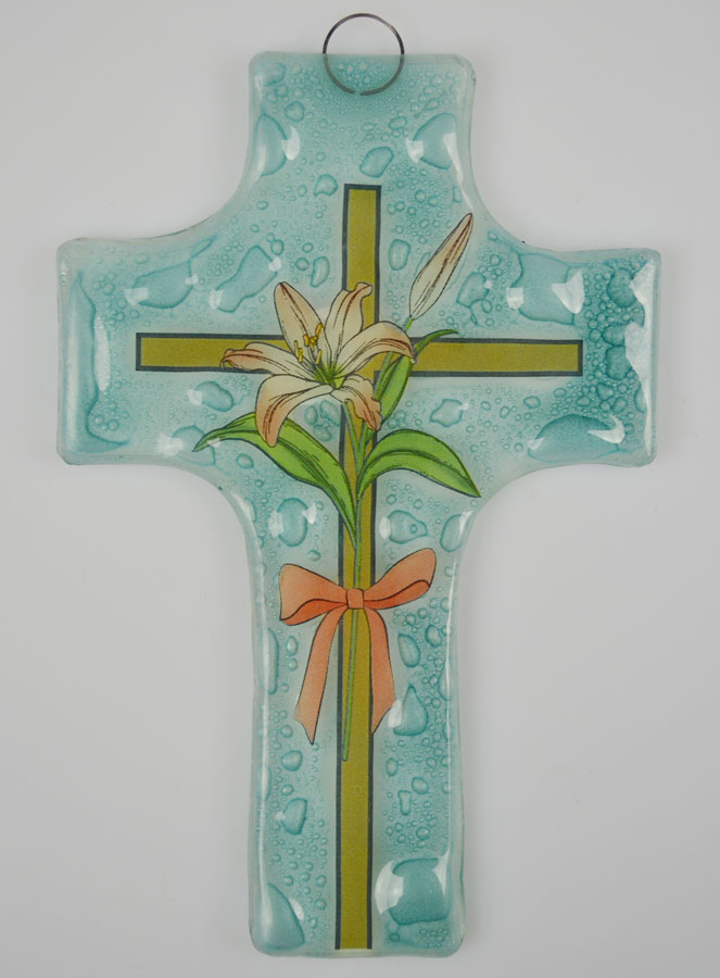 Croix en Verre - Croix et Fleur de Lys (pic 2)