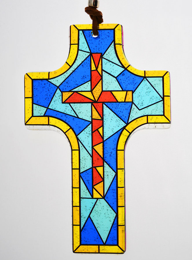 Croix en Verre - Vitrail Croix (pic 1)