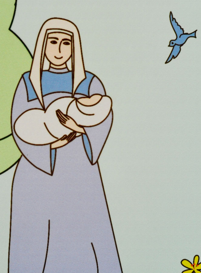 Cadre Icône de la Sainte Vierge Marie en céramique - 16 cm (pic 3)