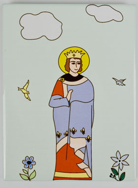 Cadre Icône de Saint Louis en céramique - 16 cm (pic 1)