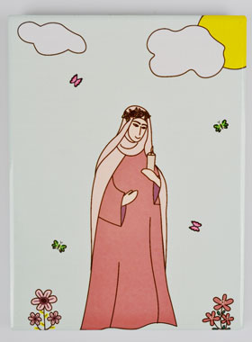 Cadre Icône Première Communion Fille en céramique - 16 cm (pic 1)