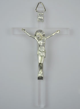 Crucifix Moderne Art Déco à suspendre - 15cm (pic 1)