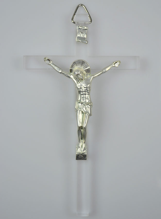 Crucifix Moderne Art Déco à suspendre - 15cm (pic 2)