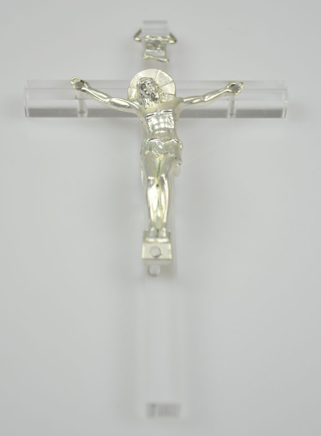 Crucifix Moderne Art Déco à suspendre - 15cm (pic 3)