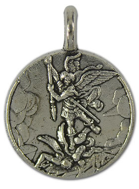 Médaille de Saint Michel Archange Argentée - 18mm (pic 1)
