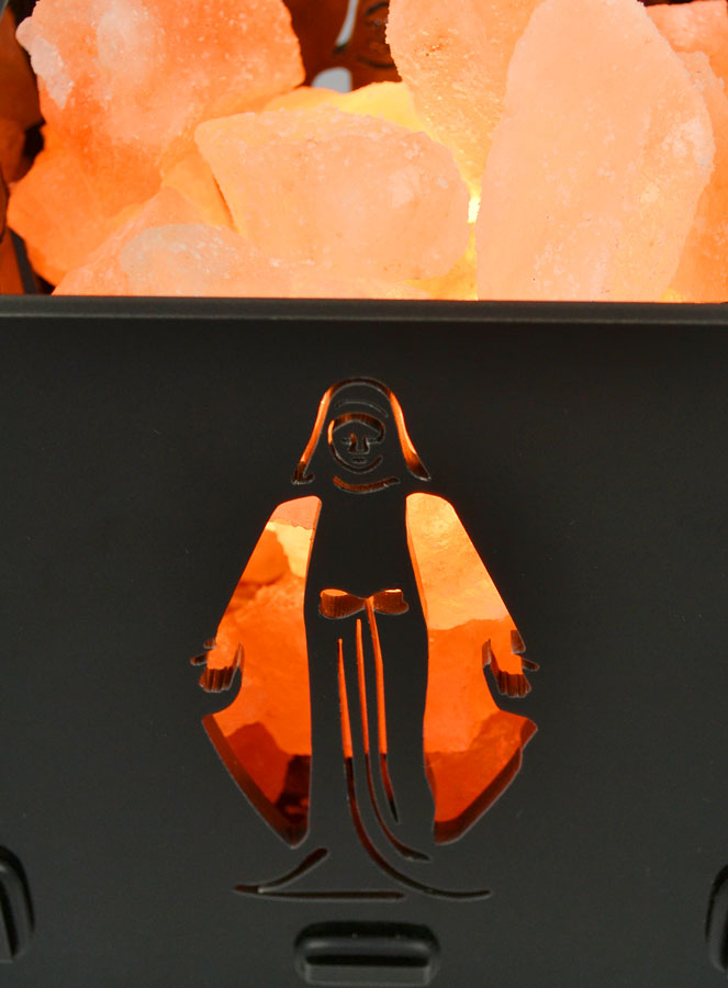 Lampe Vierge Miraculeuse - Pierre de Sel de l'Himalaya (pic 4)
