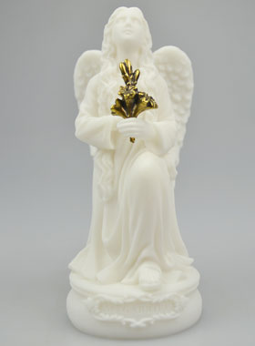 Statue Saint Gabriel Archange en Albâtre - 15cm (pic 1)