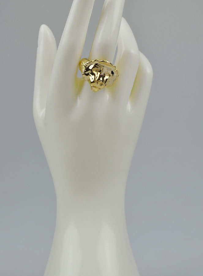 Bague Lion de Juda - Plaqué Or 18k - Taille 64 (pic 2)