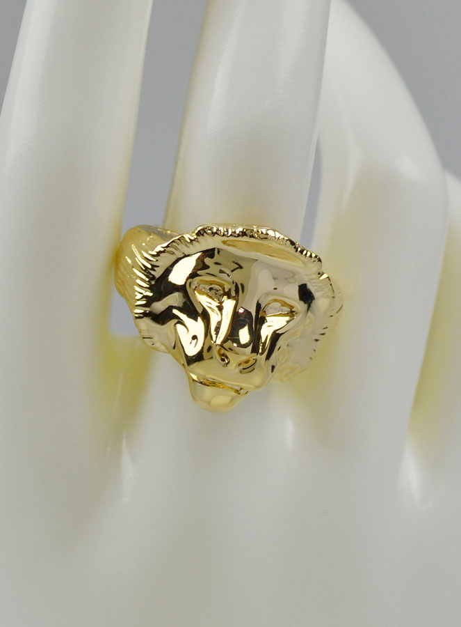 Bague Lion de Juda - Plaqué Or 18k - Taille 64 (pic 3)