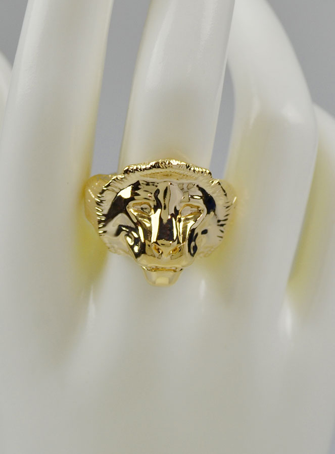 Bague Lion de Juda - Plaqué Or 18k - Taille 62 (pic 3)