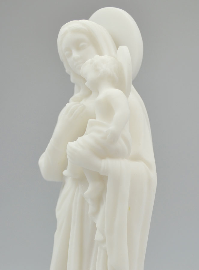 Statue Notre Dame de la Famille en Albâtre - 17cm (pic 4)