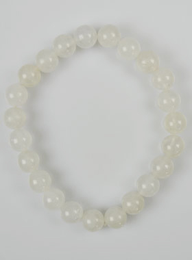 Bracelet en Pierre Naturelle de Jade Blanc (pic 1)