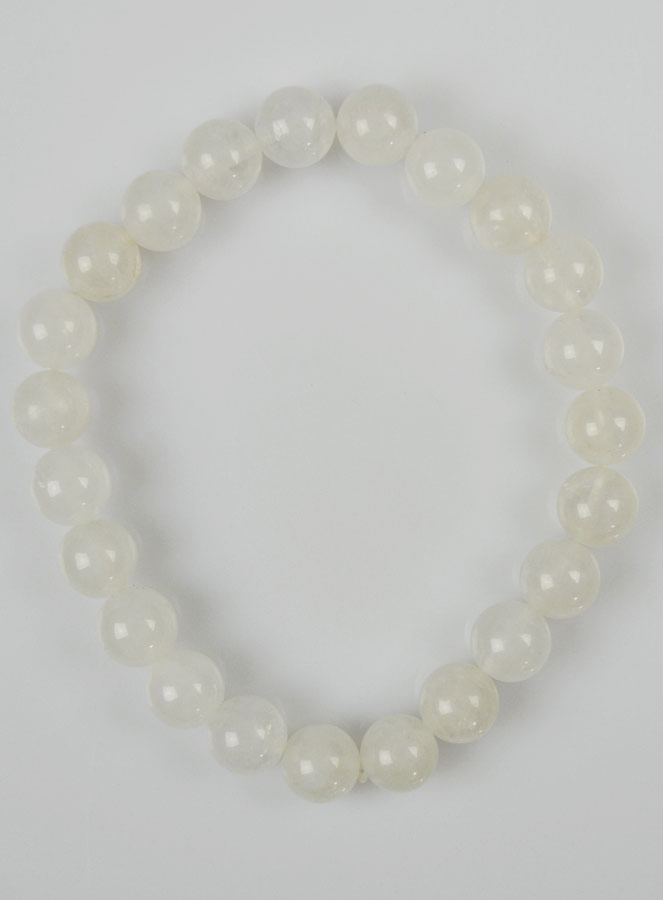 Bracelet en Pierre Naturelle de Jade Blanc (pic 2)