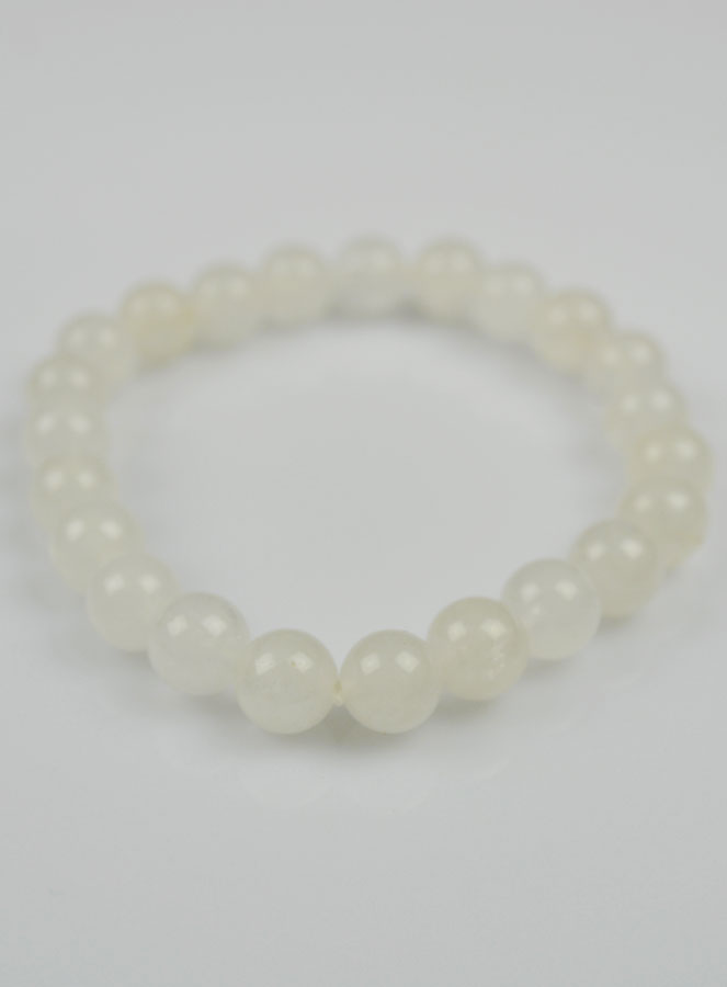 Bracelet en Pierre Naturelle de Jade Blanc (pic 3)