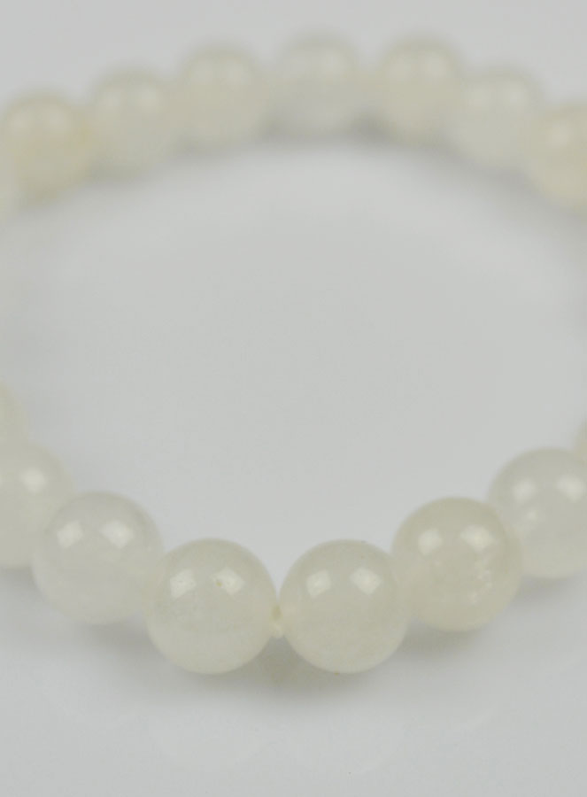 Bracelet en Pierre Naturelle de Jade Blanc (pic 4)