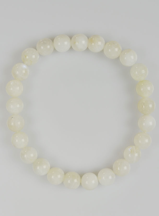 Bracelet en Pierre Naturelle de Lune Blanche (pic 2)