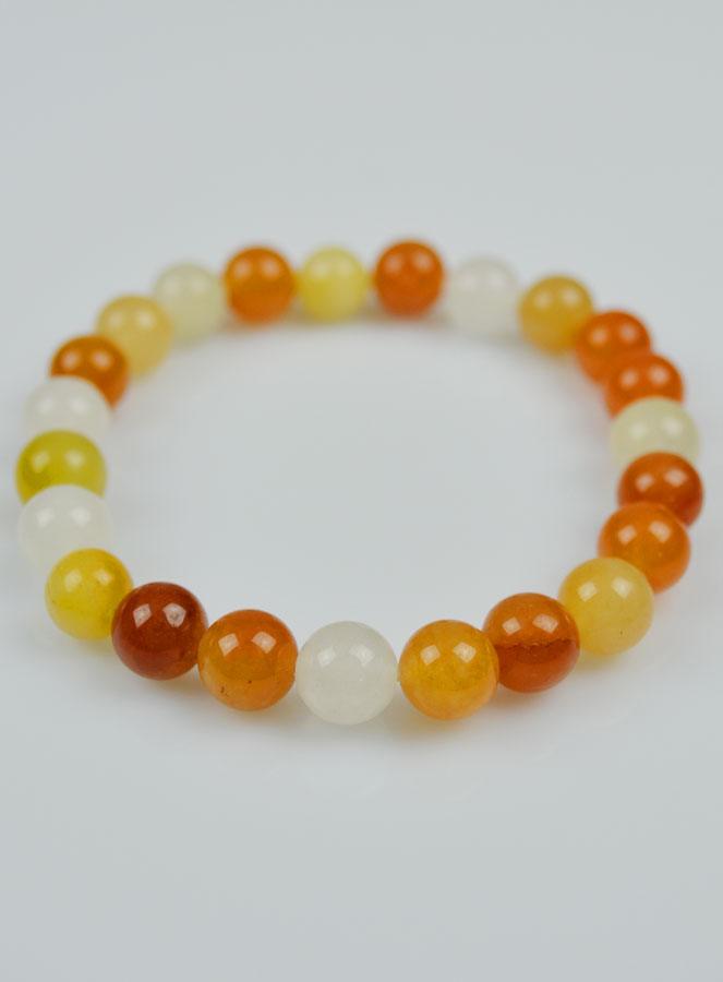 Bracelet en Pierre Naturelle de Jade Multicolor (pic 3)