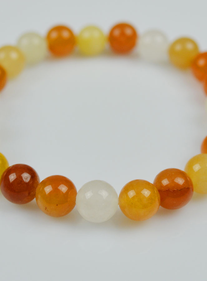 Bracelet en Pierre Naturelle de Jade Multicolor (pic 4)