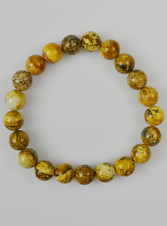 Bracelet en Pierre Naturelle de Jaspe Paysage (pic 2)