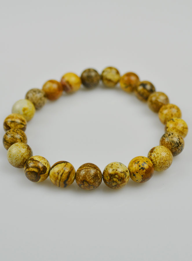 Bracelet en Pierre Naturelle de Jaspe Paysage (pic 3)