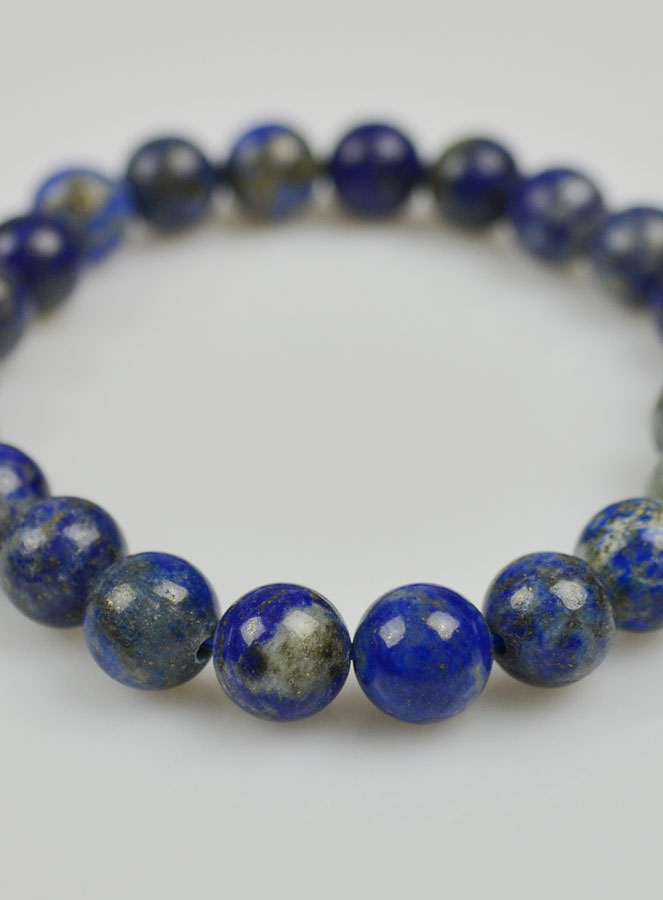 Bracelet en Pierre Naturelle de Lapis Lazuli - 8mm (pic 4)