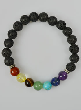 Bracelet en Pierre Naturelle de Lave (pic 1)