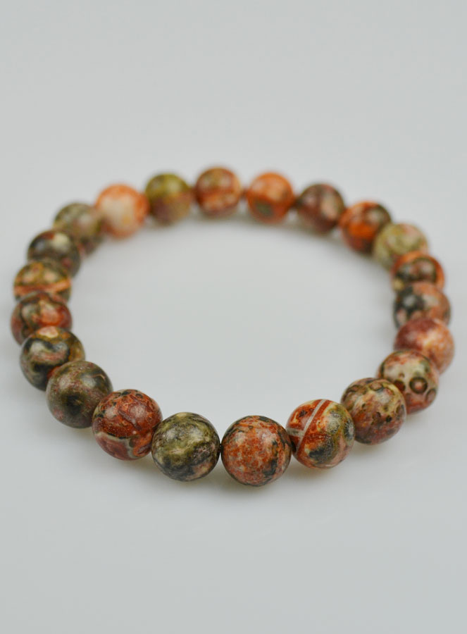Bracelet en Pierre Naturelle de Jaspe Léopard (pic 3)
