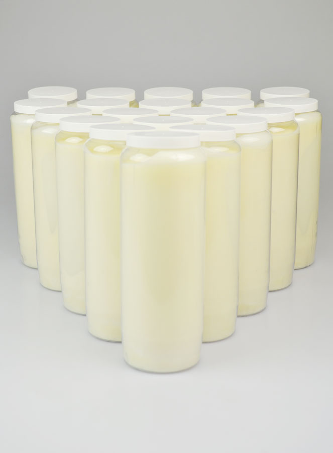 Carton 20 Bougies de Neuvaine Blanche (pic 1)