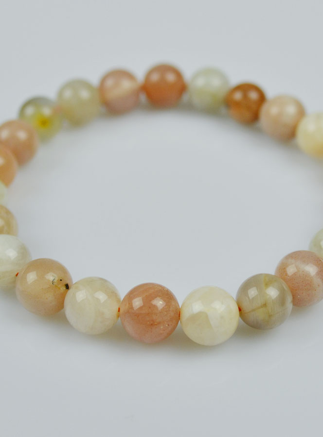 Bracelet en Pierre Naturelle de Pierre Lune Multicolor (pic 4)