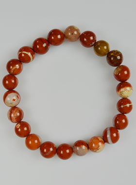 Bracelet en Pierre Naturelle de Jaspe Rouge (pic 1)